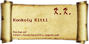 Konkoly Kitti névjegykártya